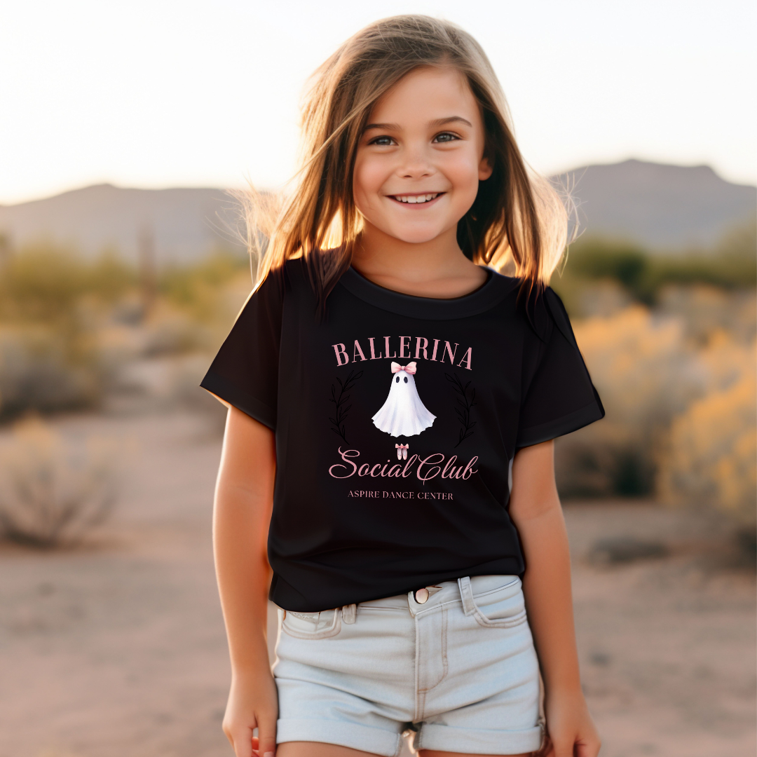 Ballerina Ghost Social Club Youth Short Sleeve T-Shirt