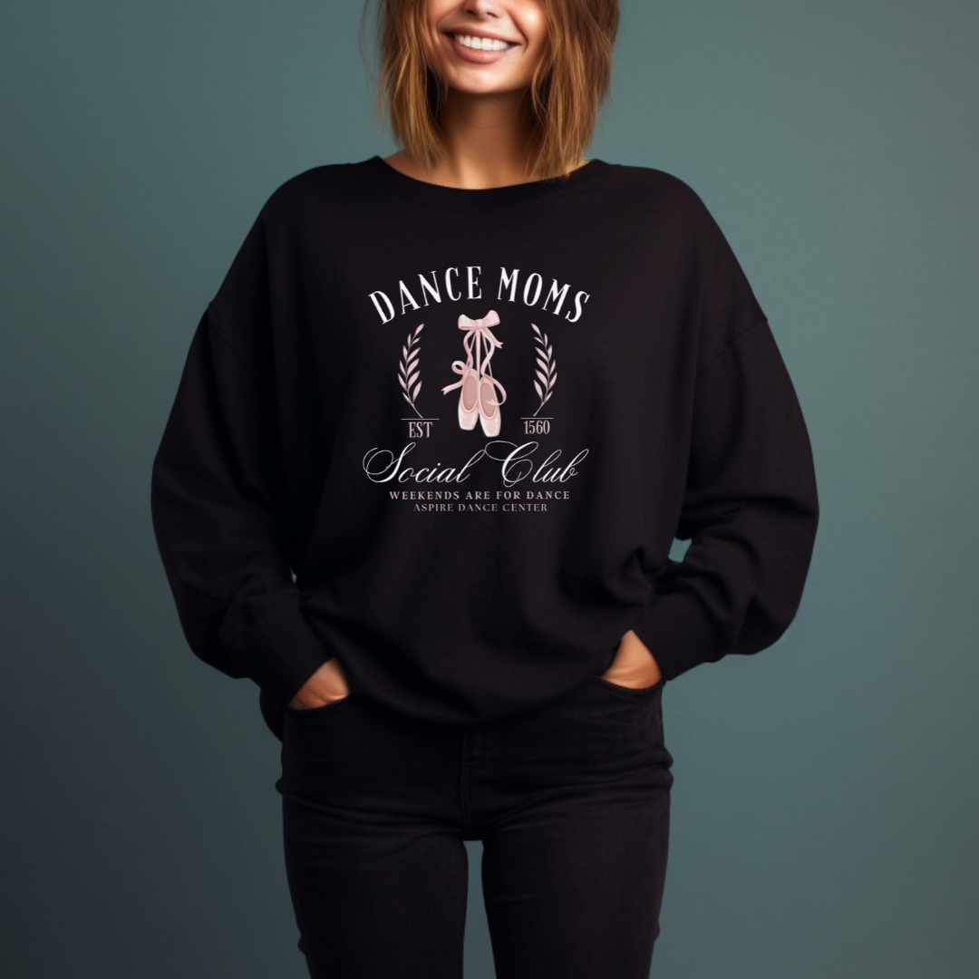 Dance Moms Social Club Sweatshirt (ballet shoes logo)